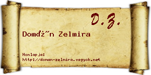 Domán Zelmira névjegykártya